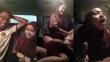 Ukhti Hijab Cantik Pasrah Goyang Mobil